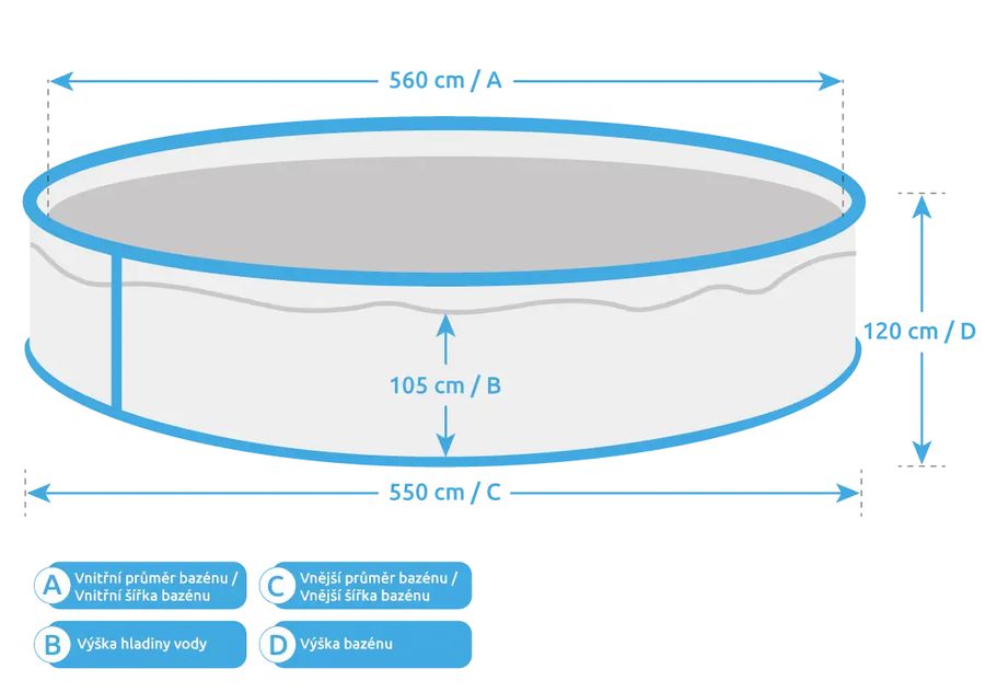 Bazén Orlando Premium 5,48 m x 1,22 m