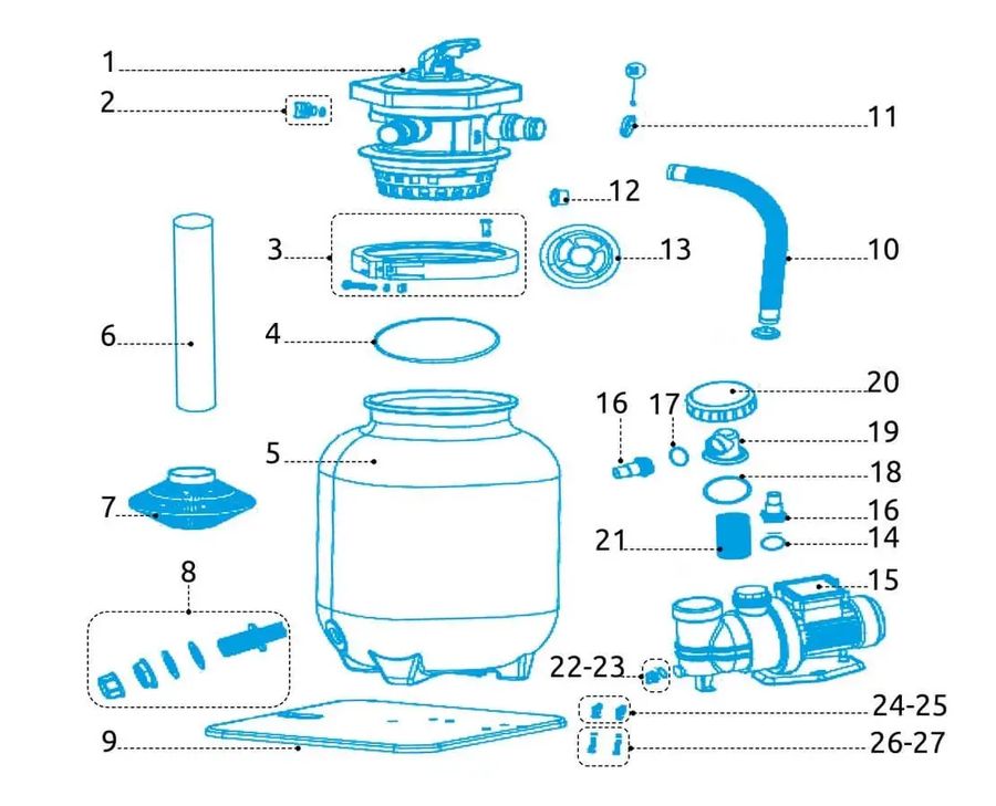 Nádoba k filtrácii ProStar Profi 8